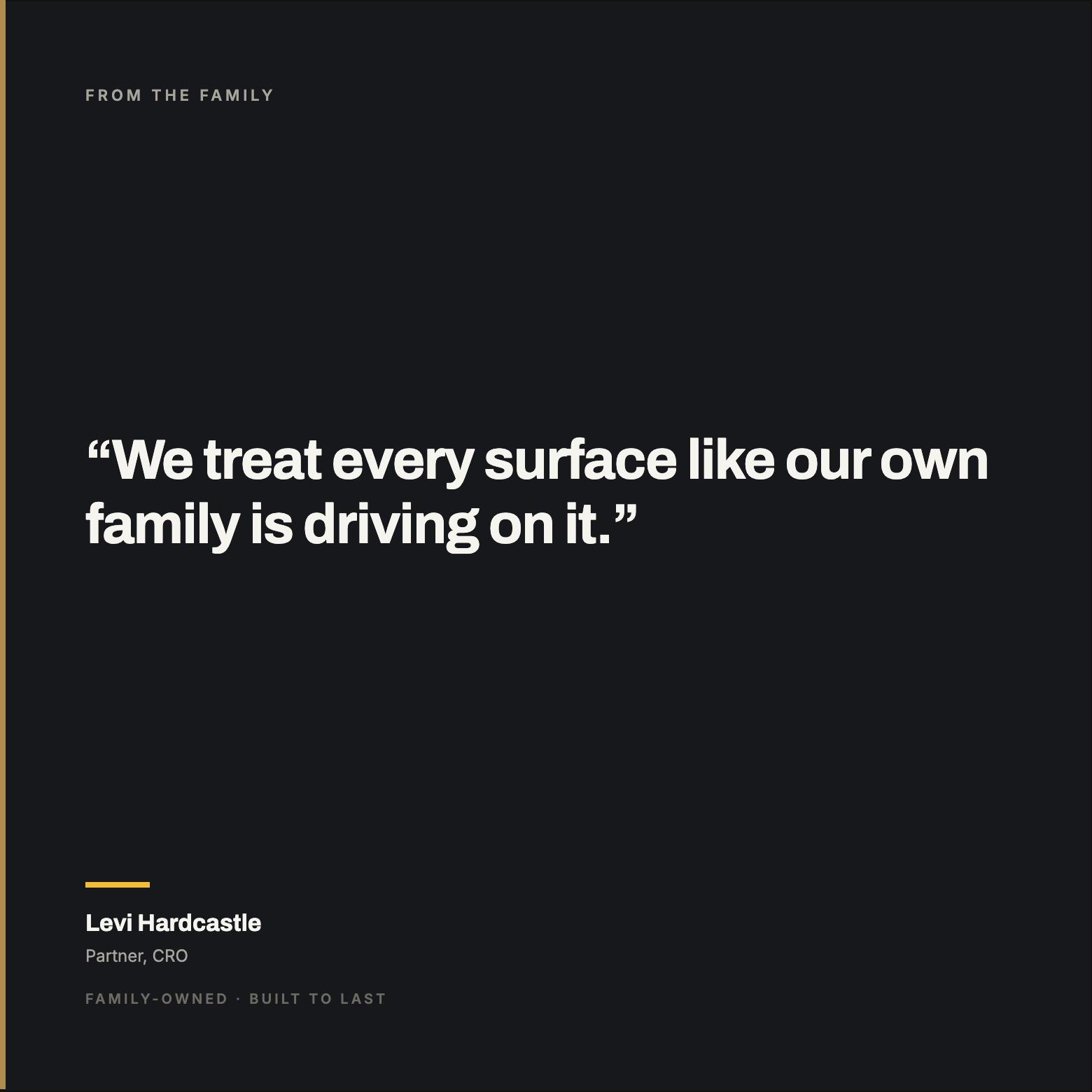 Family-owned voice: built to last.