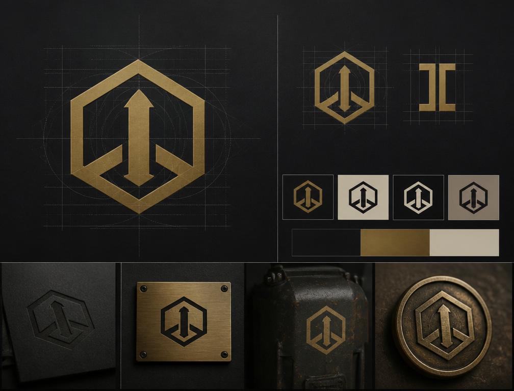 Logo system and mark applications.