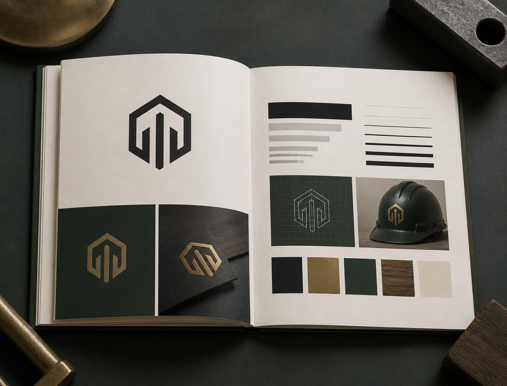 Brand guidelines: logo system, color and type.