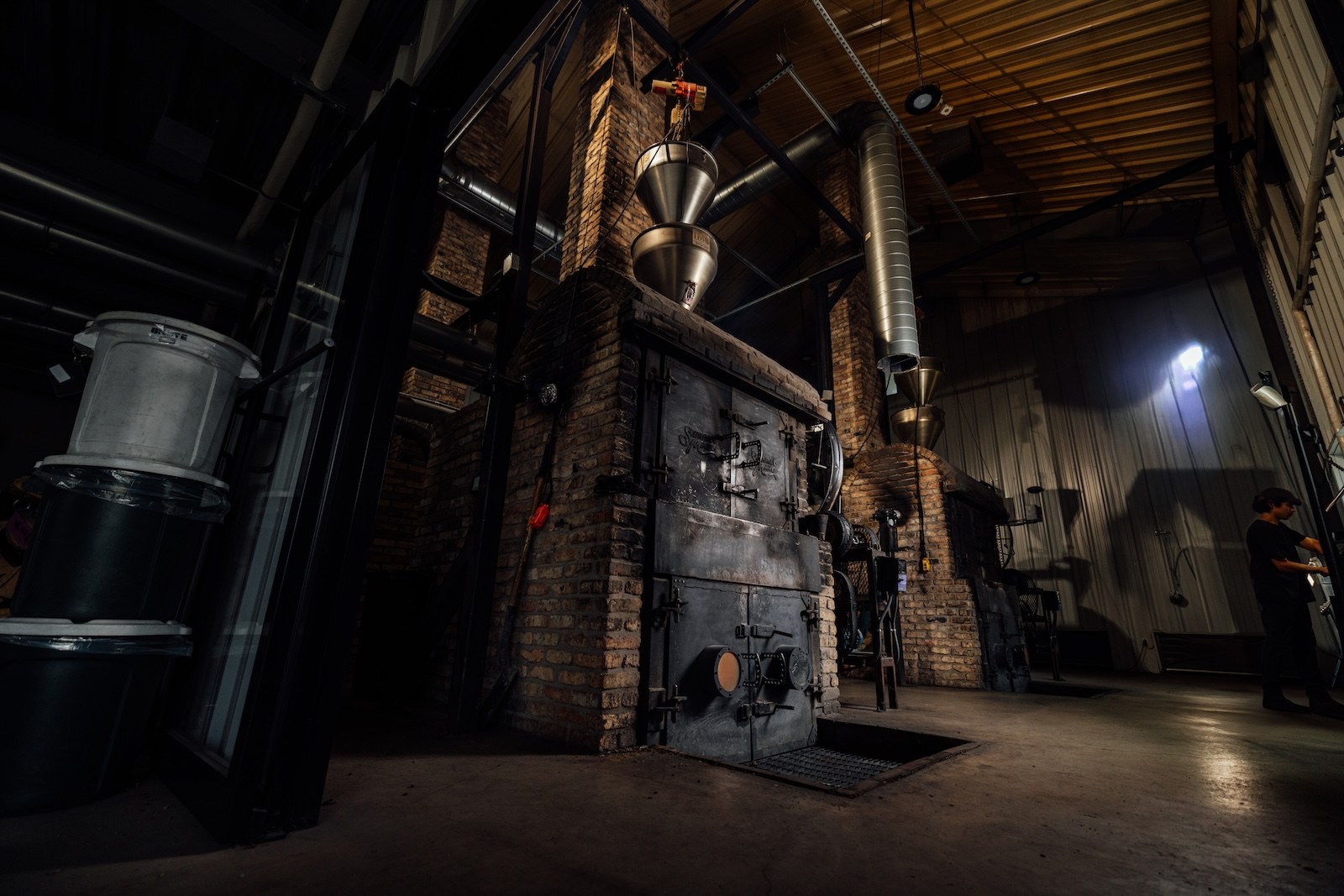 Brick, steel and oak smoke.