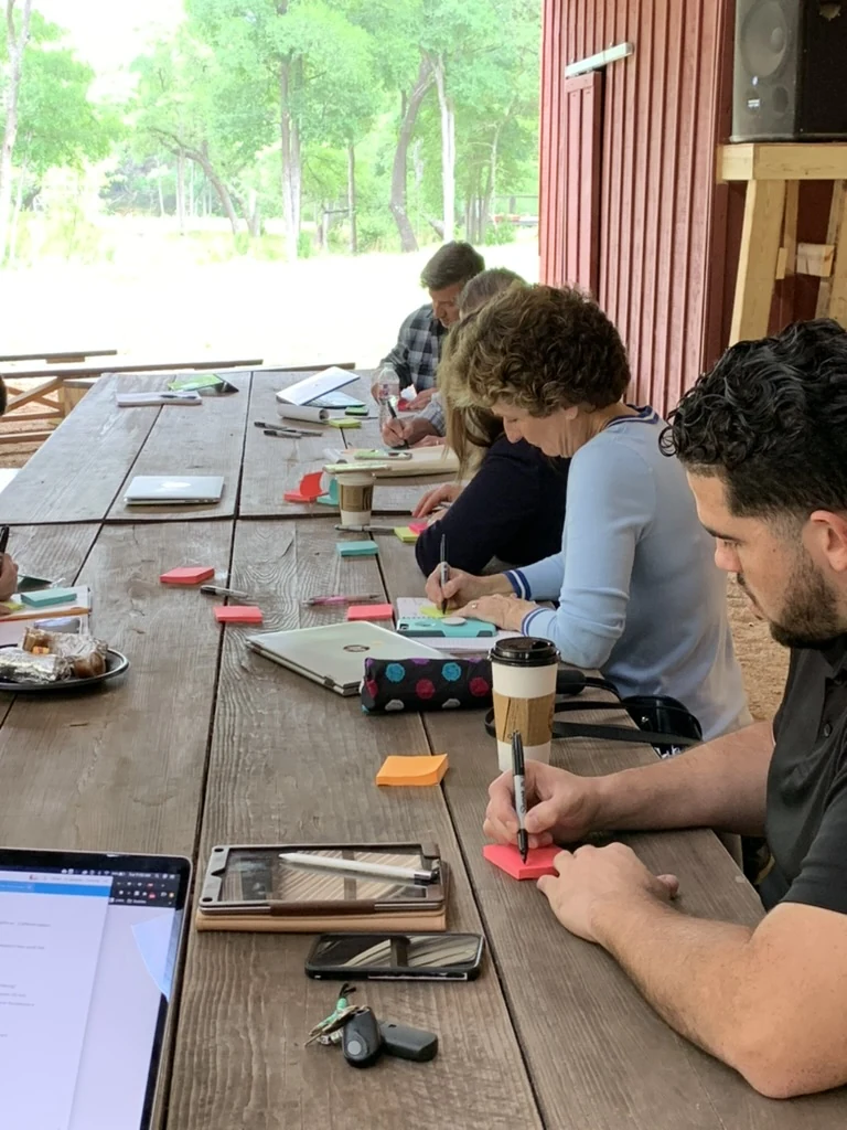 A Brand Roundup working session at the ranch