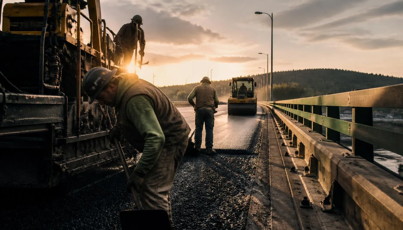 Harkin Surfaces crew on a job site, consistent brand story across every touchpoint
