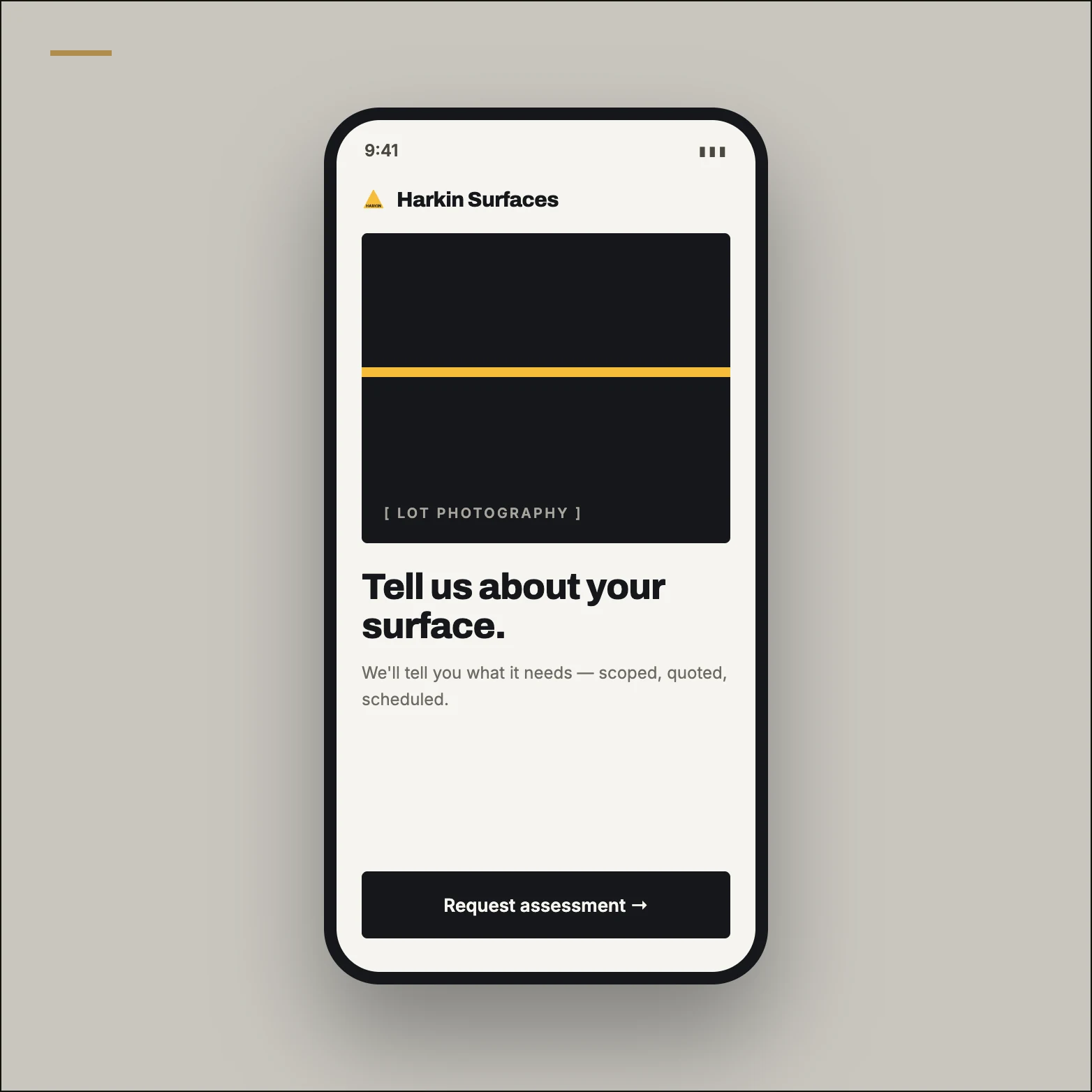 Mobile: tell us about your surface.