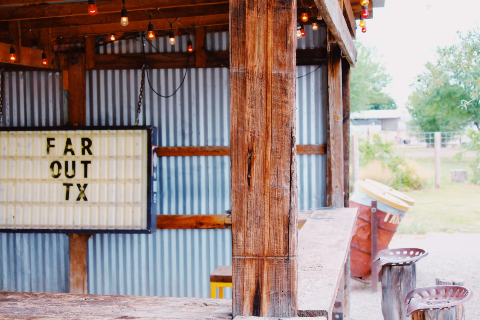 The bar at the ranch house